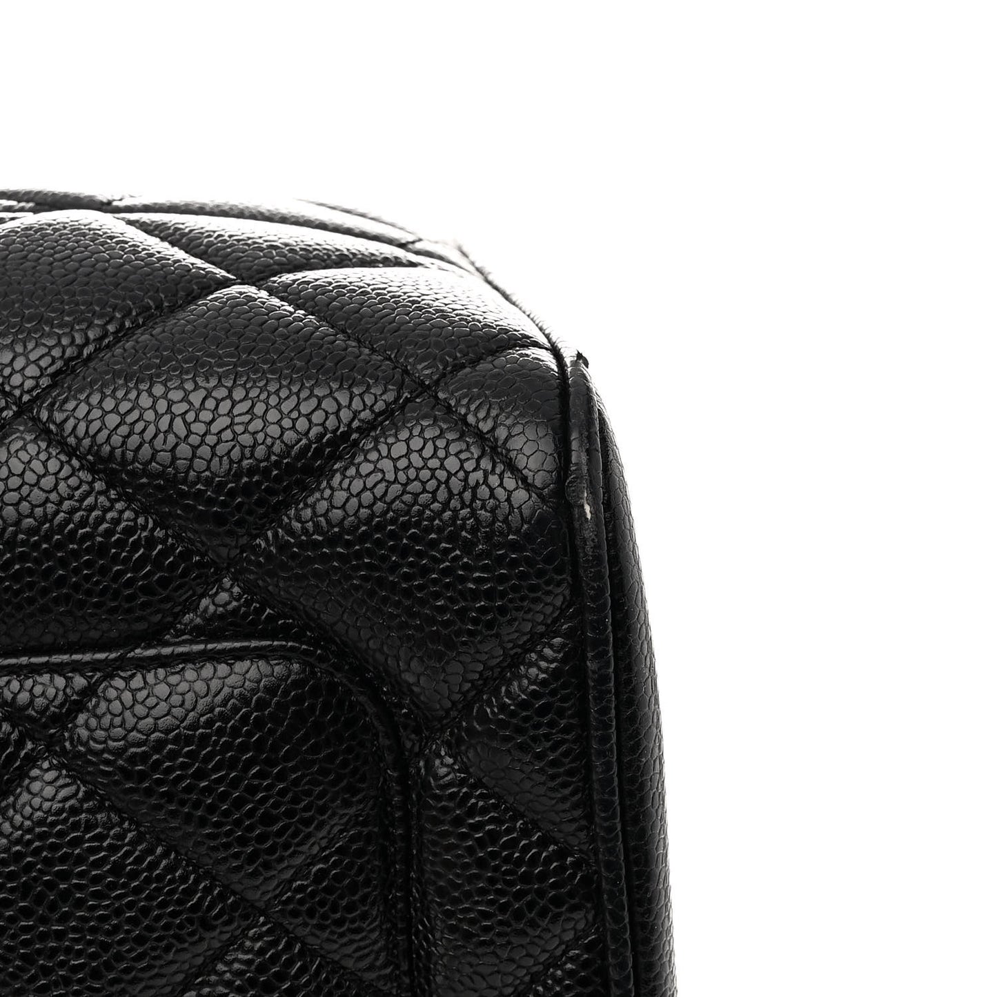Caviar Quilted Medallion Tote Black