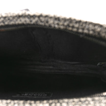 Chanel Tweed Lambskin Mineral Nights Pochette Wristlet Black 5 of 9
