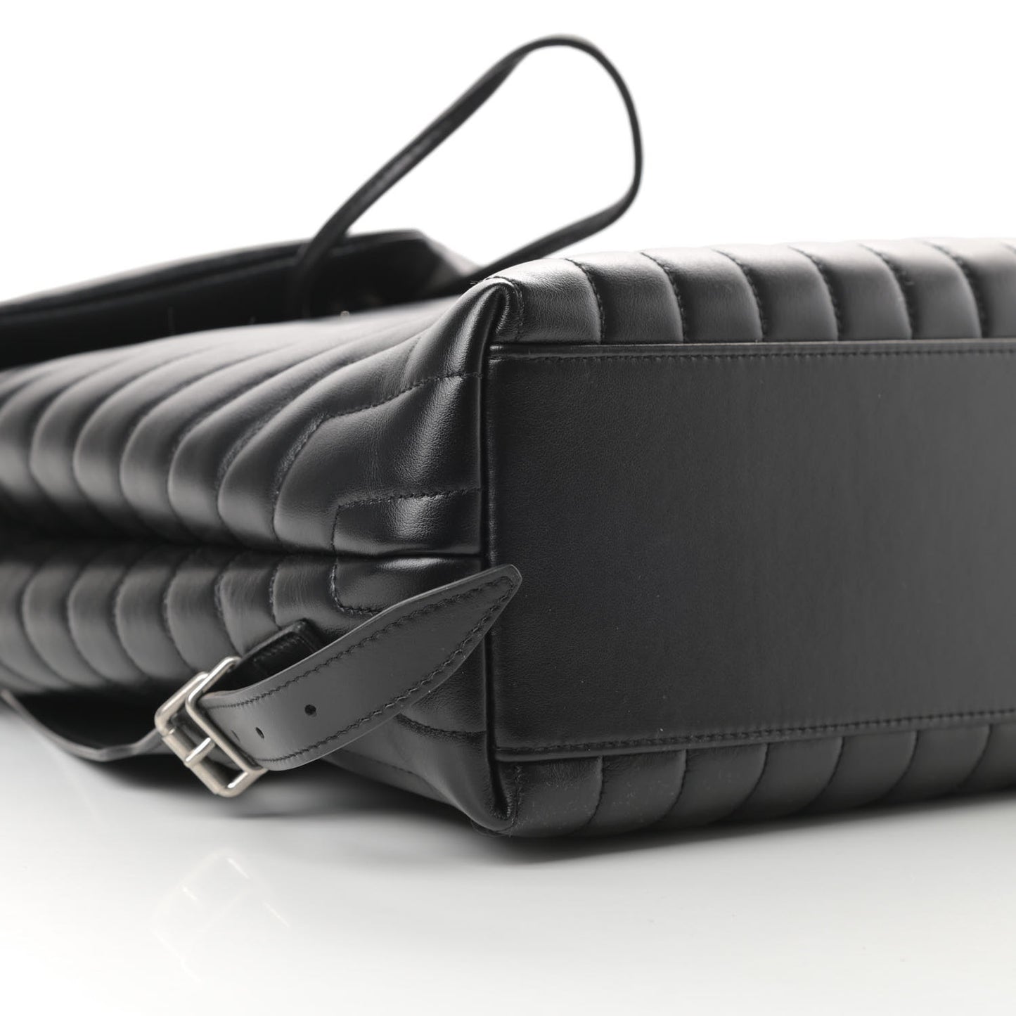 Calfskin Y Quilted Monogram Medium Loulou Backpack Black
