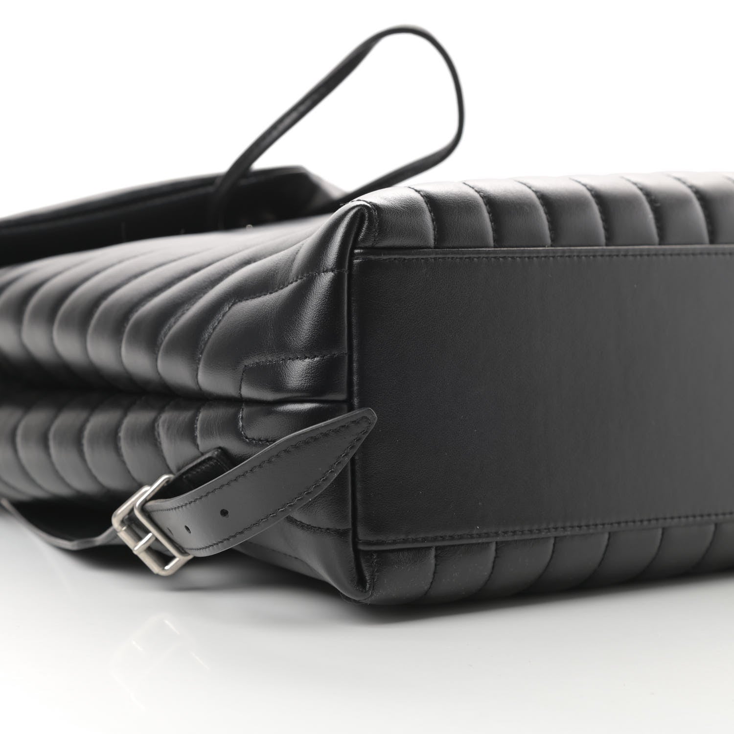Saint Laurent Calfskin Y Quilted Monogram Medium Loulou Backpack Black 9 of 12