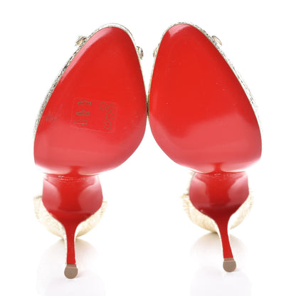 Christian Louboutin Specchio Vintage PVC Hargaret 120 Pumps 38 Platine 5 of 7