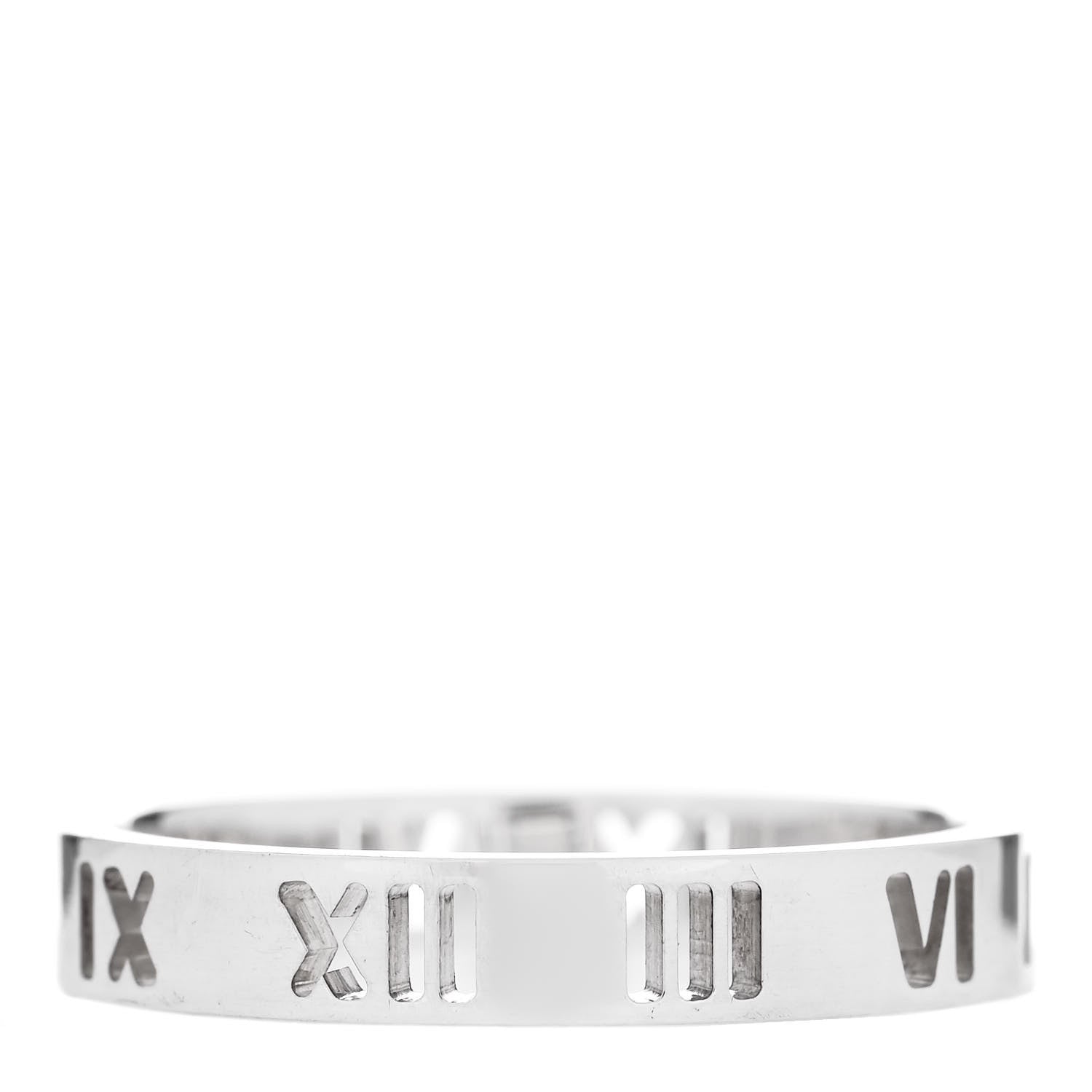 Tiffany Sterling Silver Narrow Atlas Pierced Ring 58 8.25 3 of 4