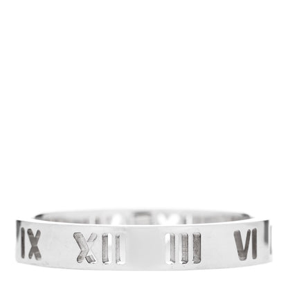 Tiffany Sterling Silver Narrow Atlas Pierced Ring 58 8.25 3 of 4