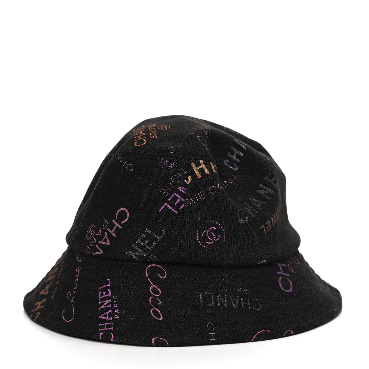 Denim Mood Cloche Bucket Hat L Black