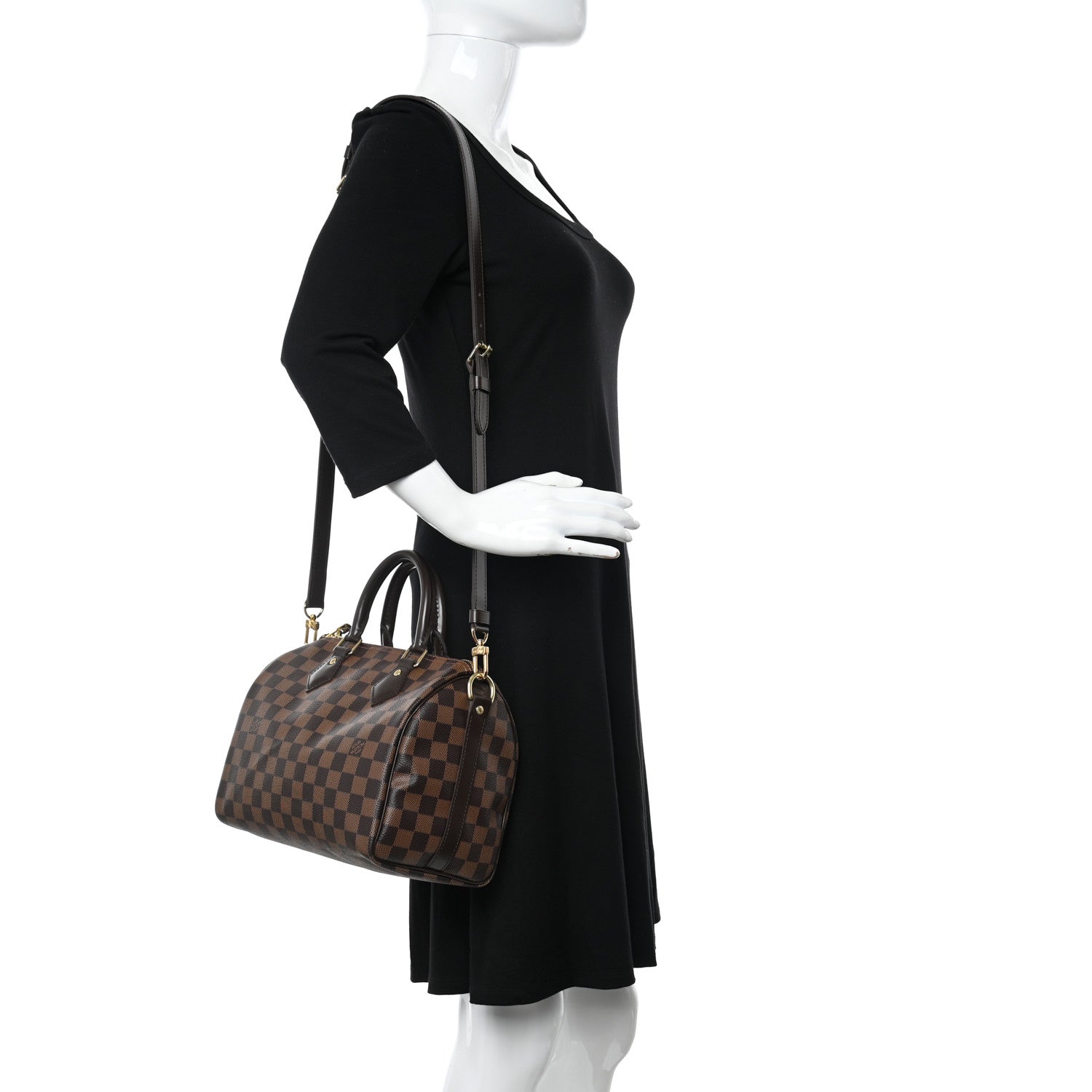 Louis Vuitton Damier Ebene Speedy Bandouliere 25 2 of 11
