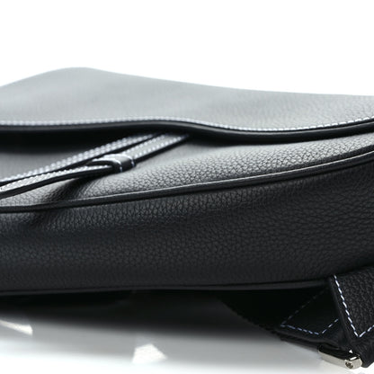 Christian Dior Calfskin Mens Saddle Bag Black 8 of 8