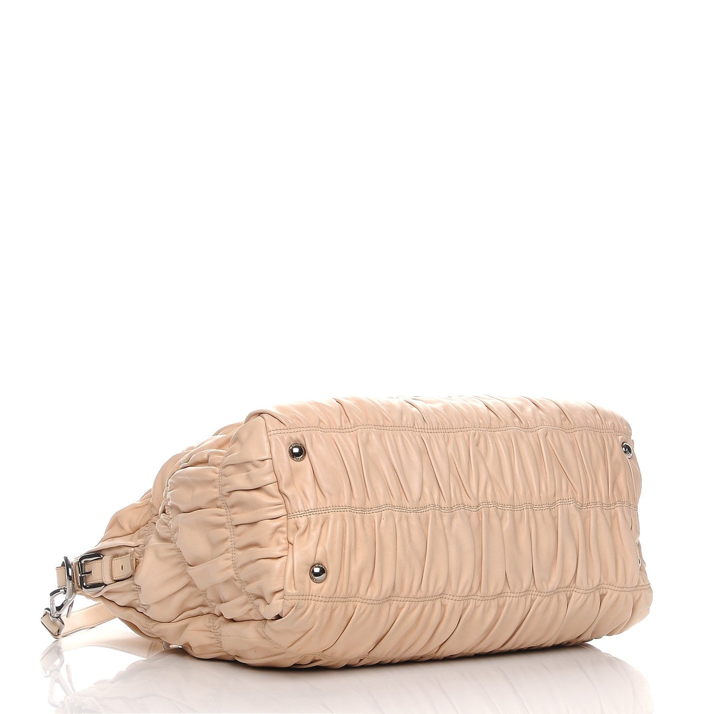 Nappa Gaufre Tote Ecru