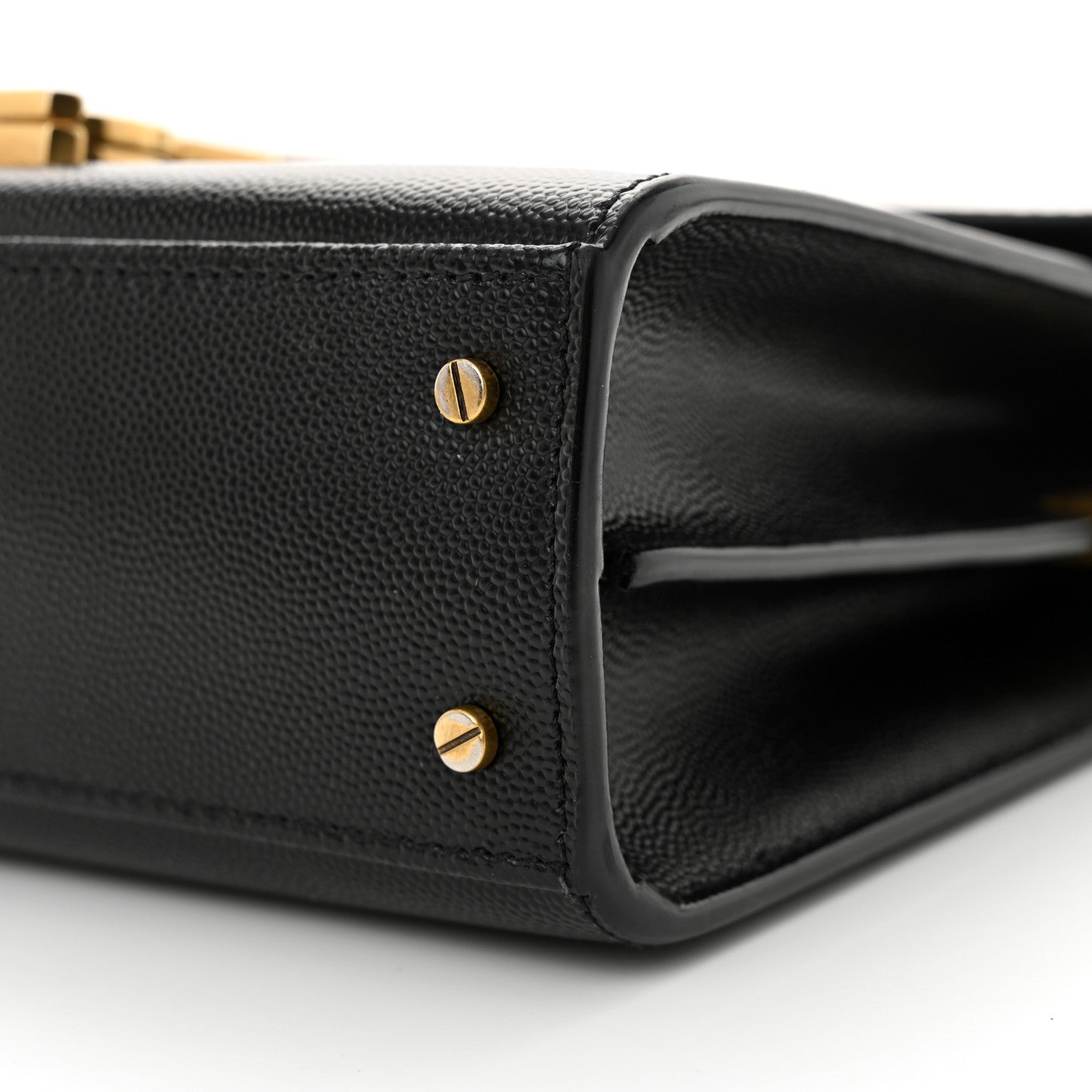 Saint Laurent Grain de Poudre Medium Classic Monogram Cassandra Top Handle Black 9 of 12