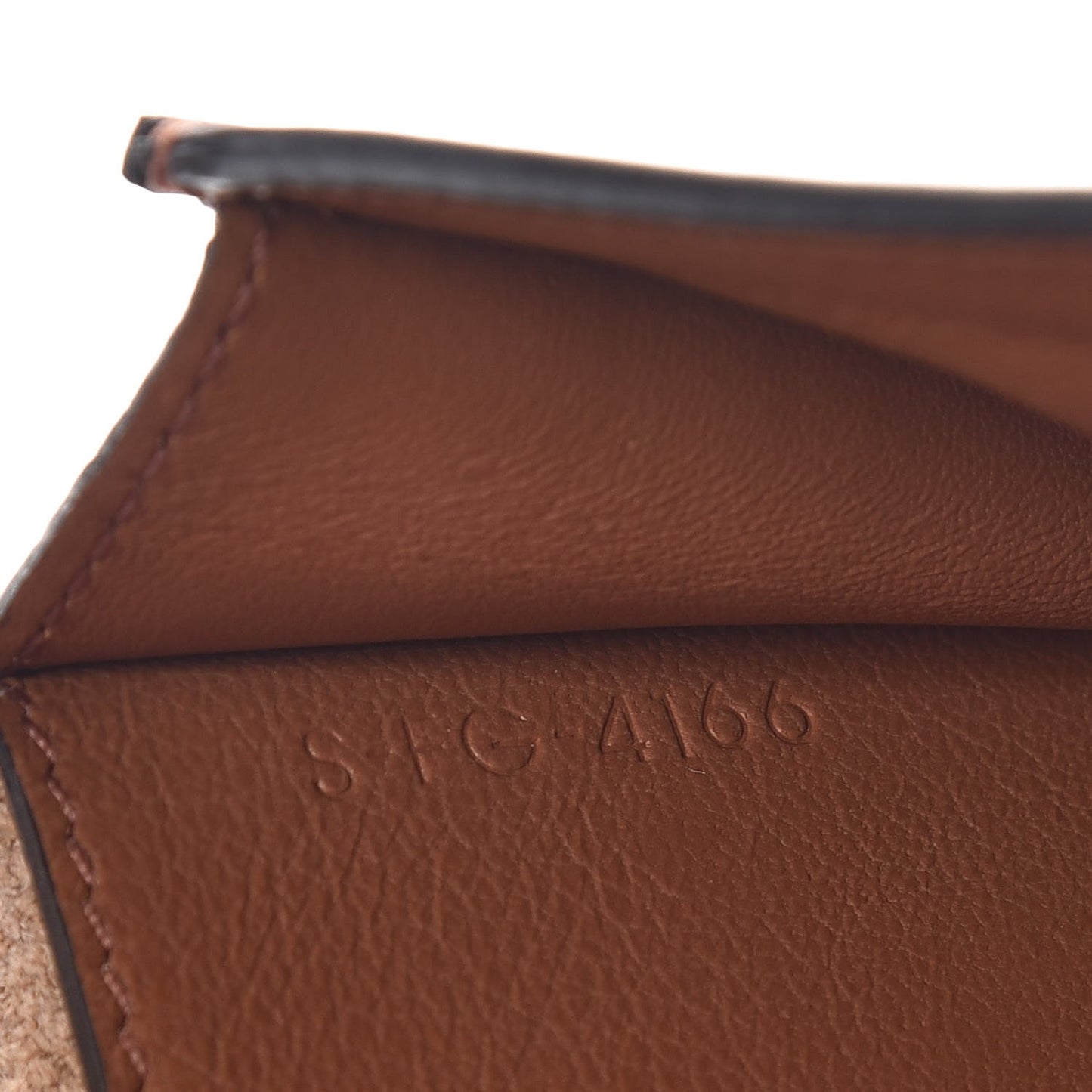 Natural Calfskin Large Multifunction Strap Wallet Tan