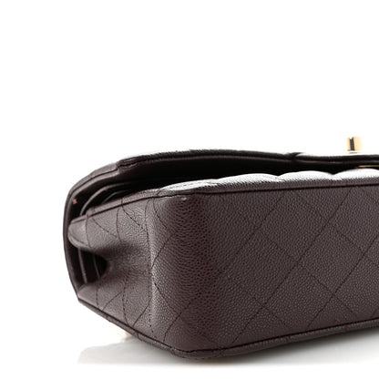 Chanel Caviar Quilted Medium Double Flap Dark Brown 9 of 11
