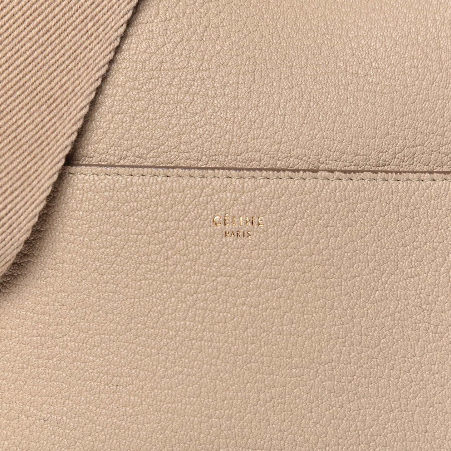 Soft Grained Calfskin Sangle Bucket Bag Dune