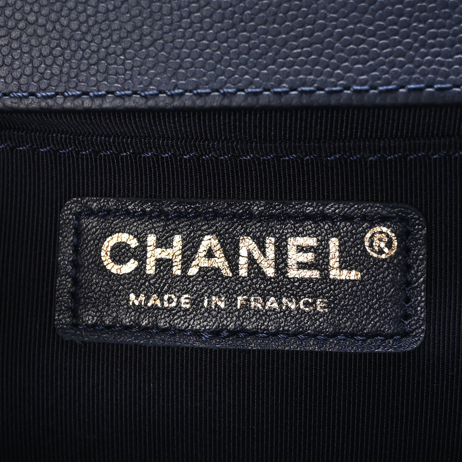 Chanel Caviar Quilted Medium Boy Flap Navy 6 of 10