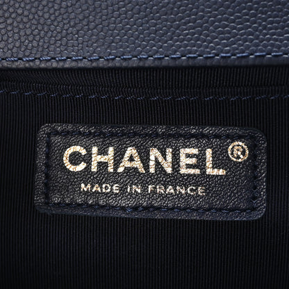 Chanel Caviar Quilted Medium Boy Flap Navy 6 of 10