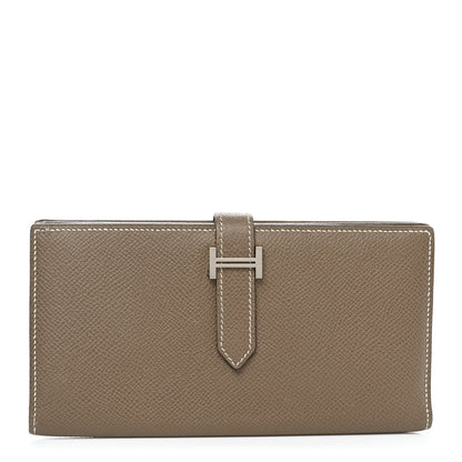 Hermes Epsom Bearn Gusset Wallet Etoupe 1 of 14