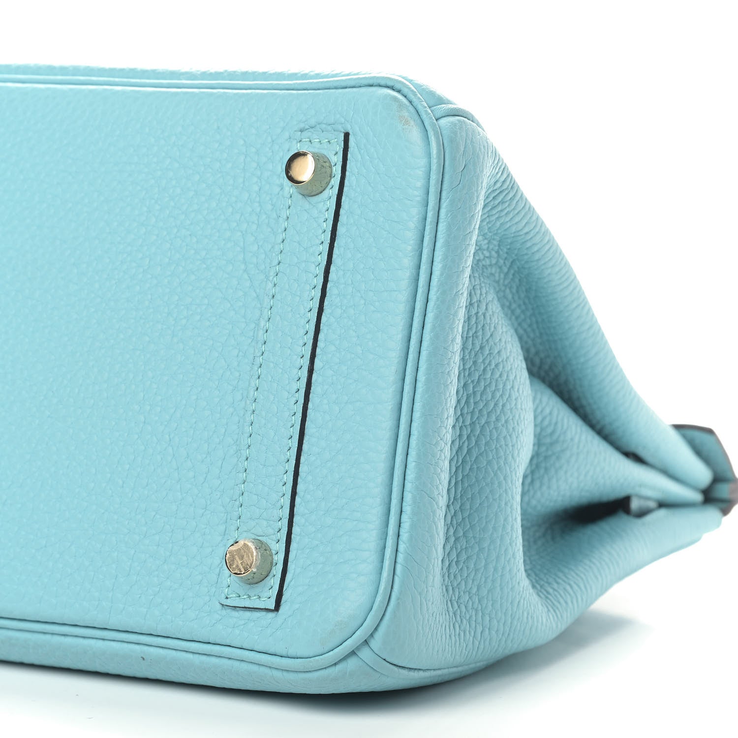 Hermes Taurillon Clemence Birkin 30 Bleu Atoll 4 of 12