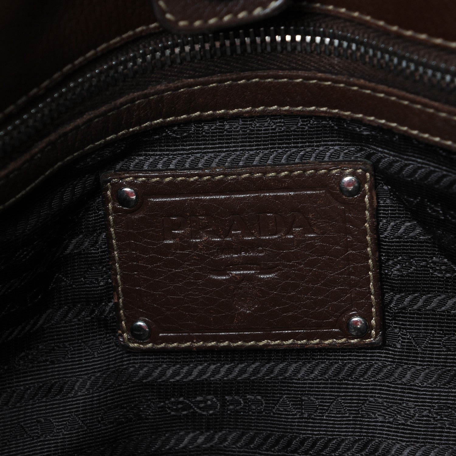 Prada Vitello Daino Tote Bruciato 7 of 12