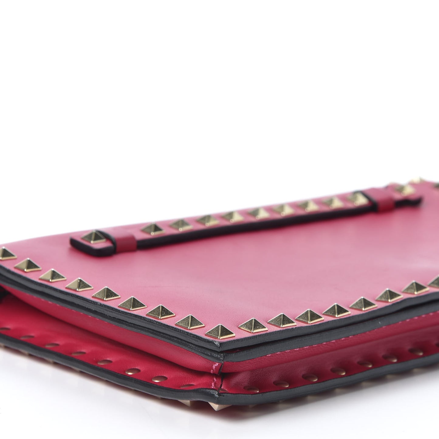 Nappa Rockstud Wristlet Clutch Cyclamin