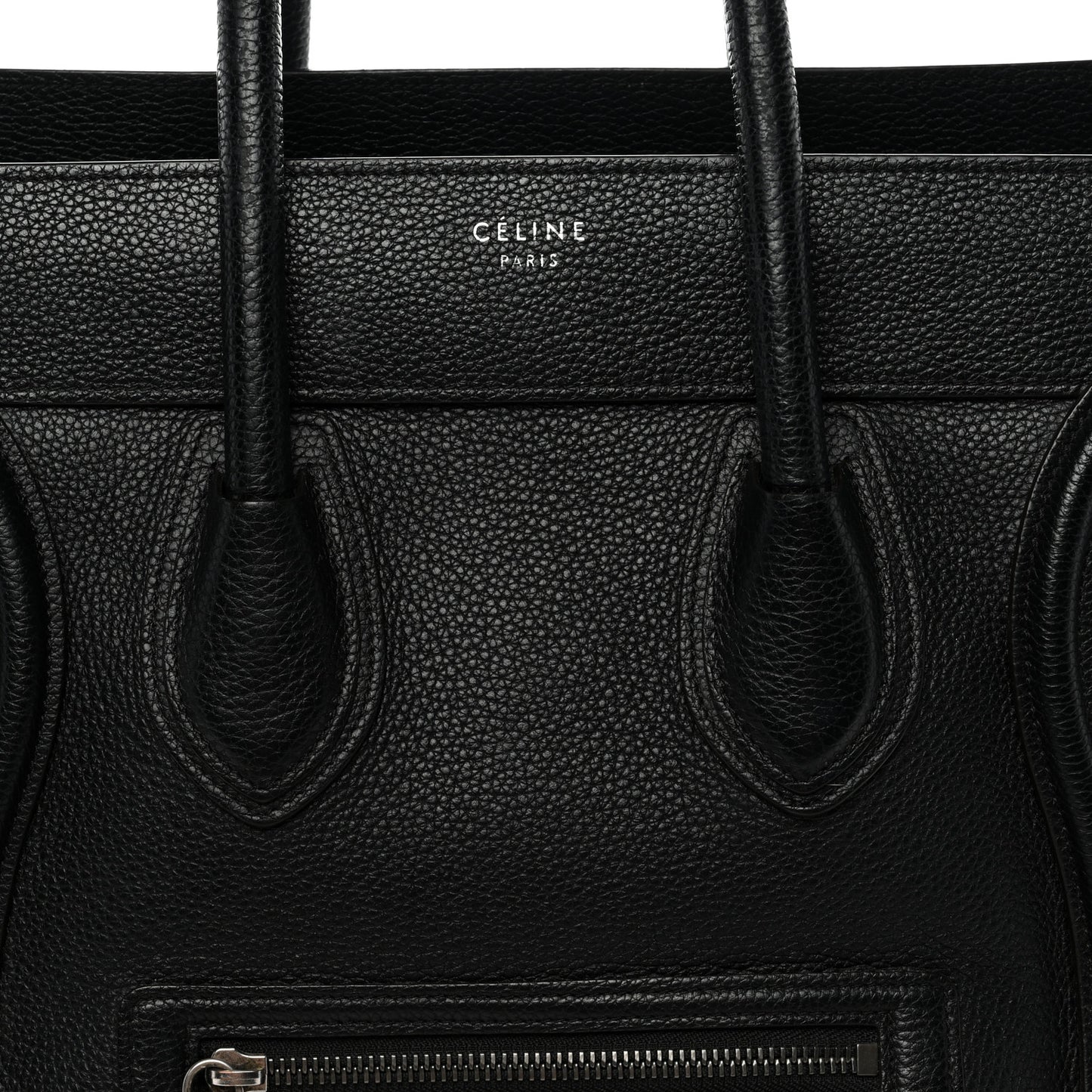 Drummed Calfskin Mini Luggage Black