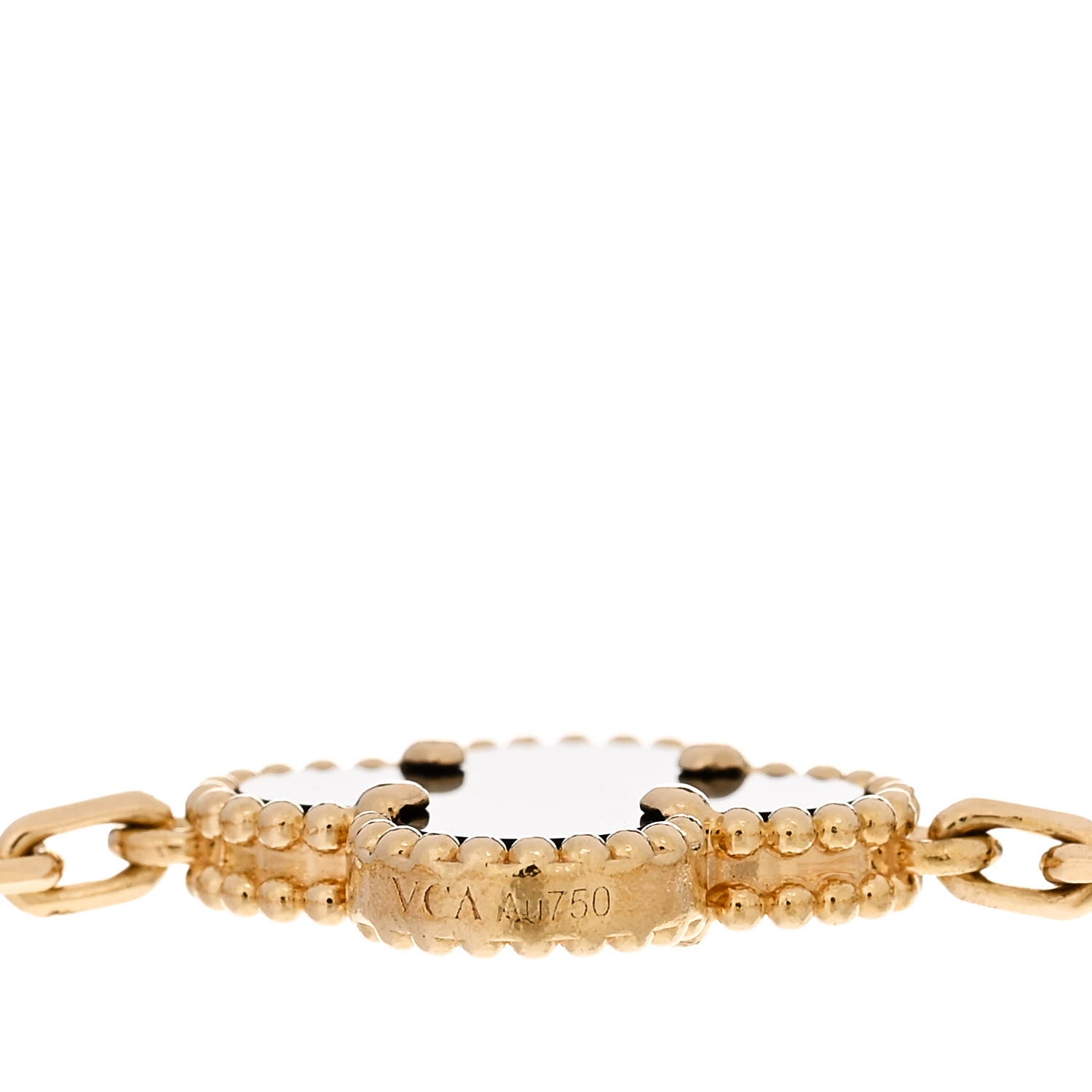 Van Cleef & Arpels 18K Yellow Gold Black Onyx 5 Motifs Vintage Alhambra Bracelet 3 of 4