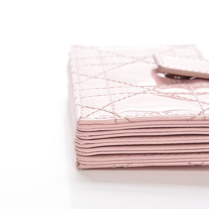 Christian Dior Patent Cannage Lady Dior 5-Gusset Card Holder Pink 11 of 15