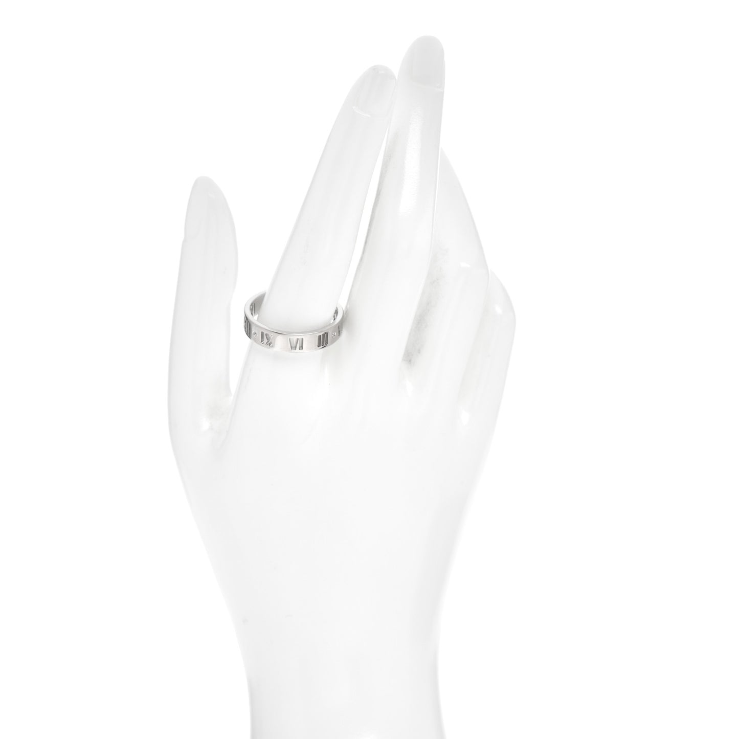 18K White Gold Diamond Atlas Pierced Ring 64 10.75