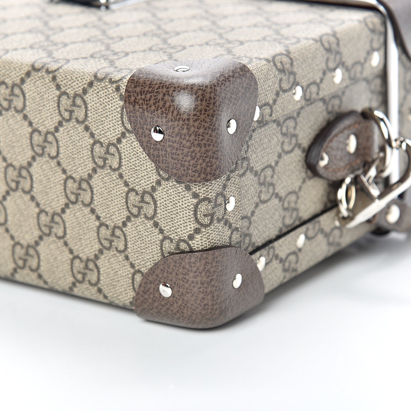 GG Supreme Monogram Globe-Trotter Beauty Case Brown