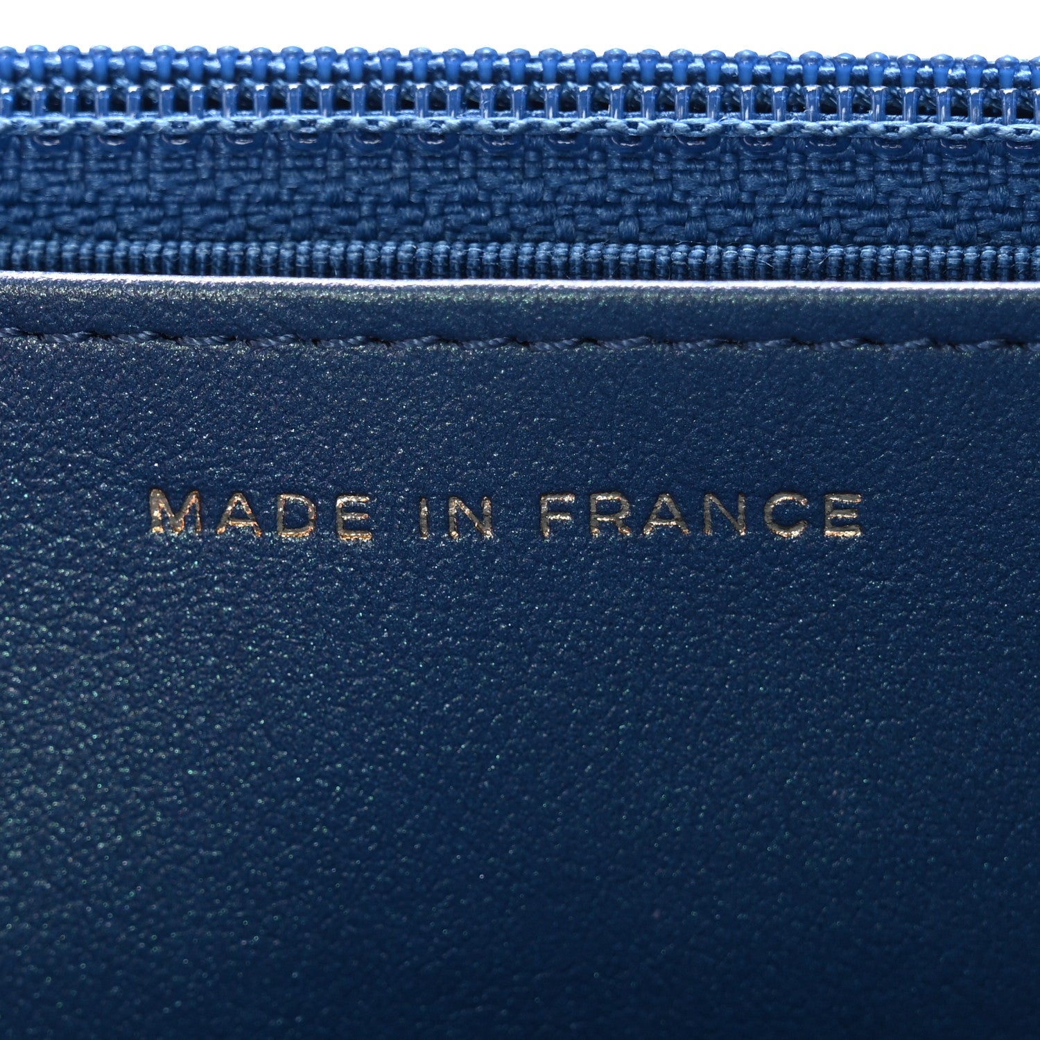 Chanel Iridescent Caviar Quilted Wallet on Chain WOC Dark Blue 7 of 12