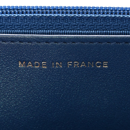 Chanel Iridescent Caviar Quilted Wallet on Chain WOC Dark Blue 7 of 12