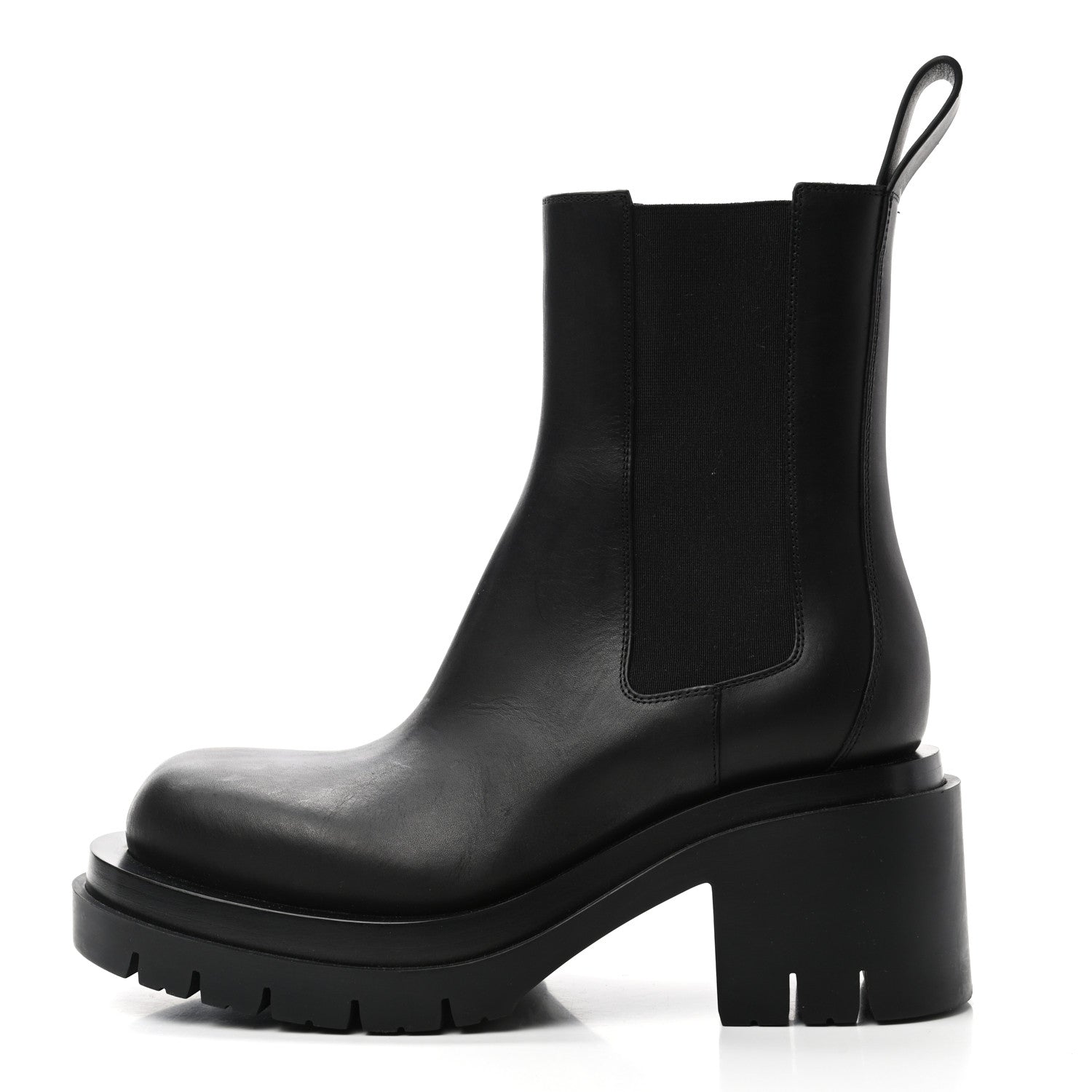 Bottega Veneta Calfskin The Lug Chelsea 30/70mm Ankle Boots 38.5 Black 1 of 9