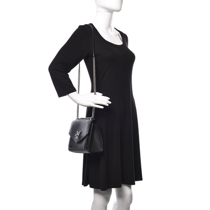 Louis Vuitton Soft Calfskin My Lockme Chain Bag BB Black 2 of 9