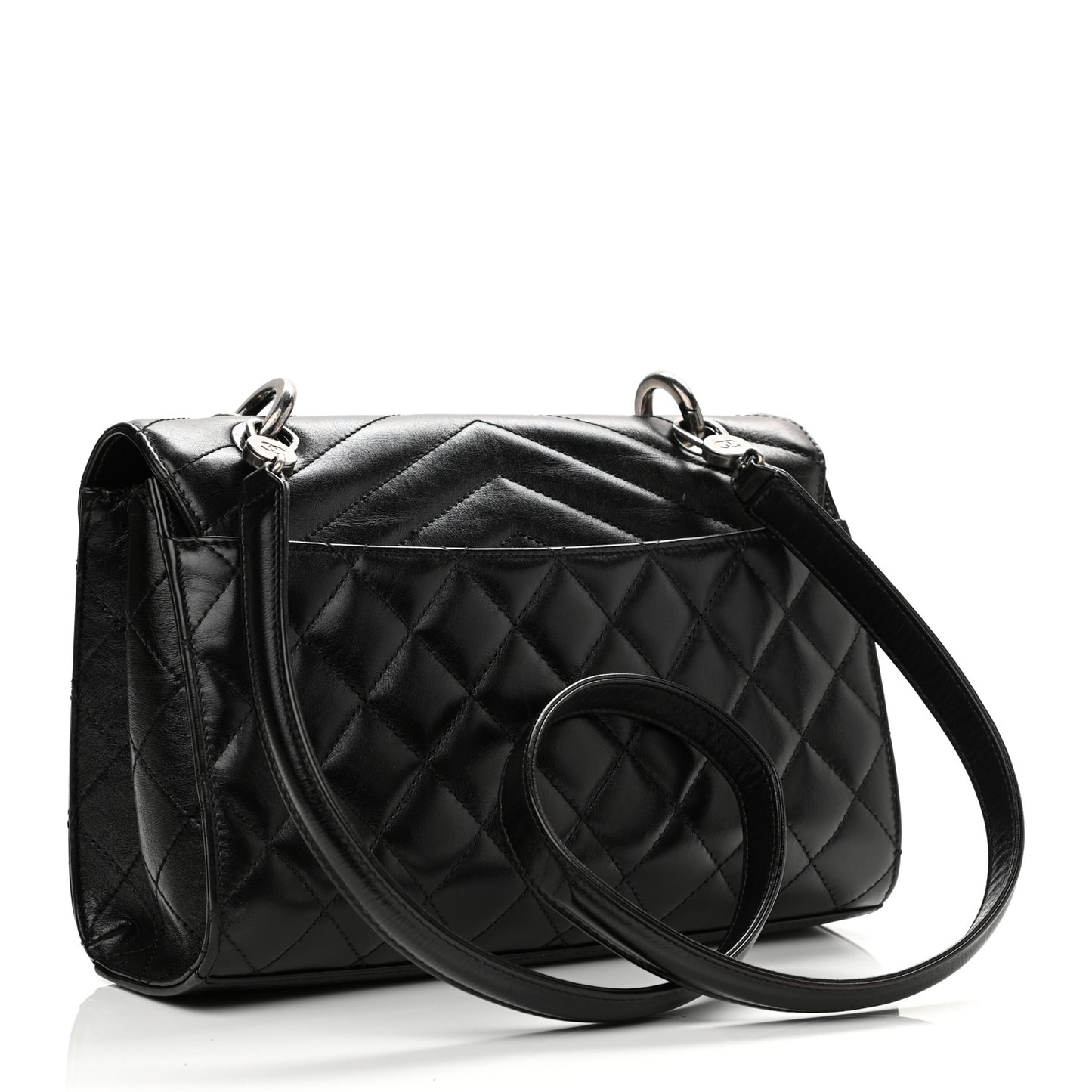 Calfskin Quilted Medium Mad About Quilting Flap Black