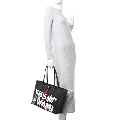 Gucci X BALENCIAGA BB Monogram Web Graffiti Medium Ophidia Shopping Tote Beige New Acero 2 of 10