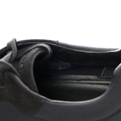 Hermes Technical Jersey Suede Goatskin Bouncing Sneakers 37 Black White 8 of 13