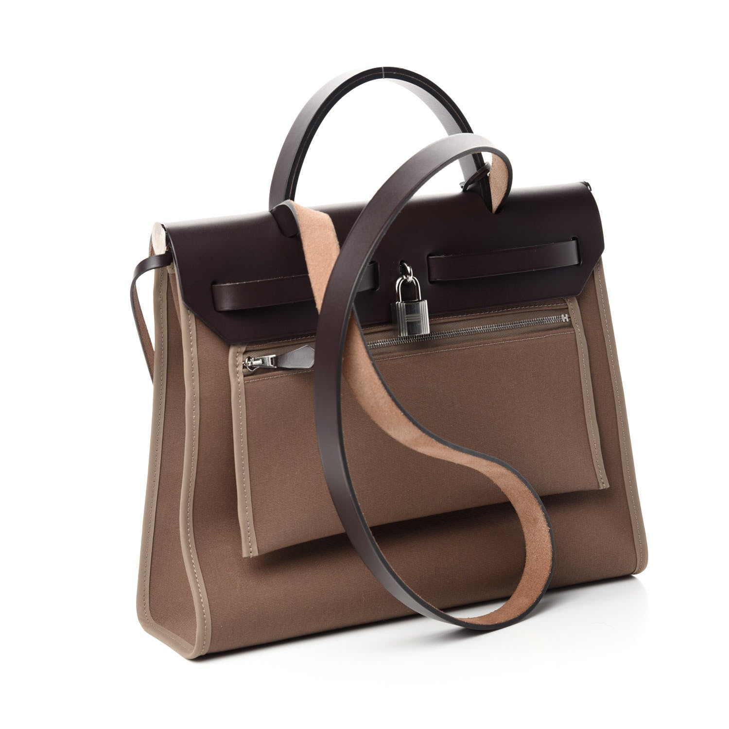 Hermes Vache Hunter Toile Herbag Zip 31 PM Etoupe Ebene 4 of 11