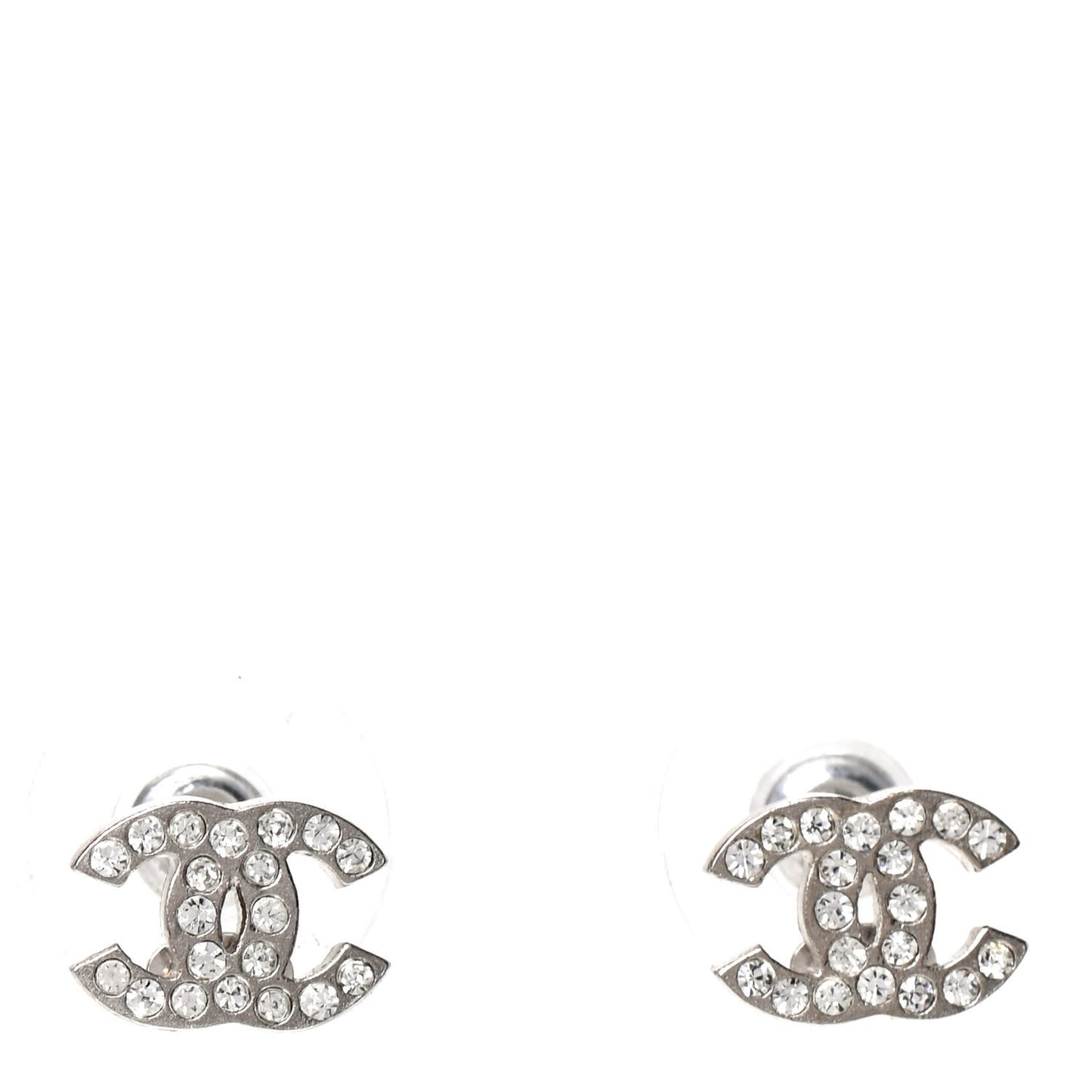 Crystal Mini Timeless CC Earrings Silver