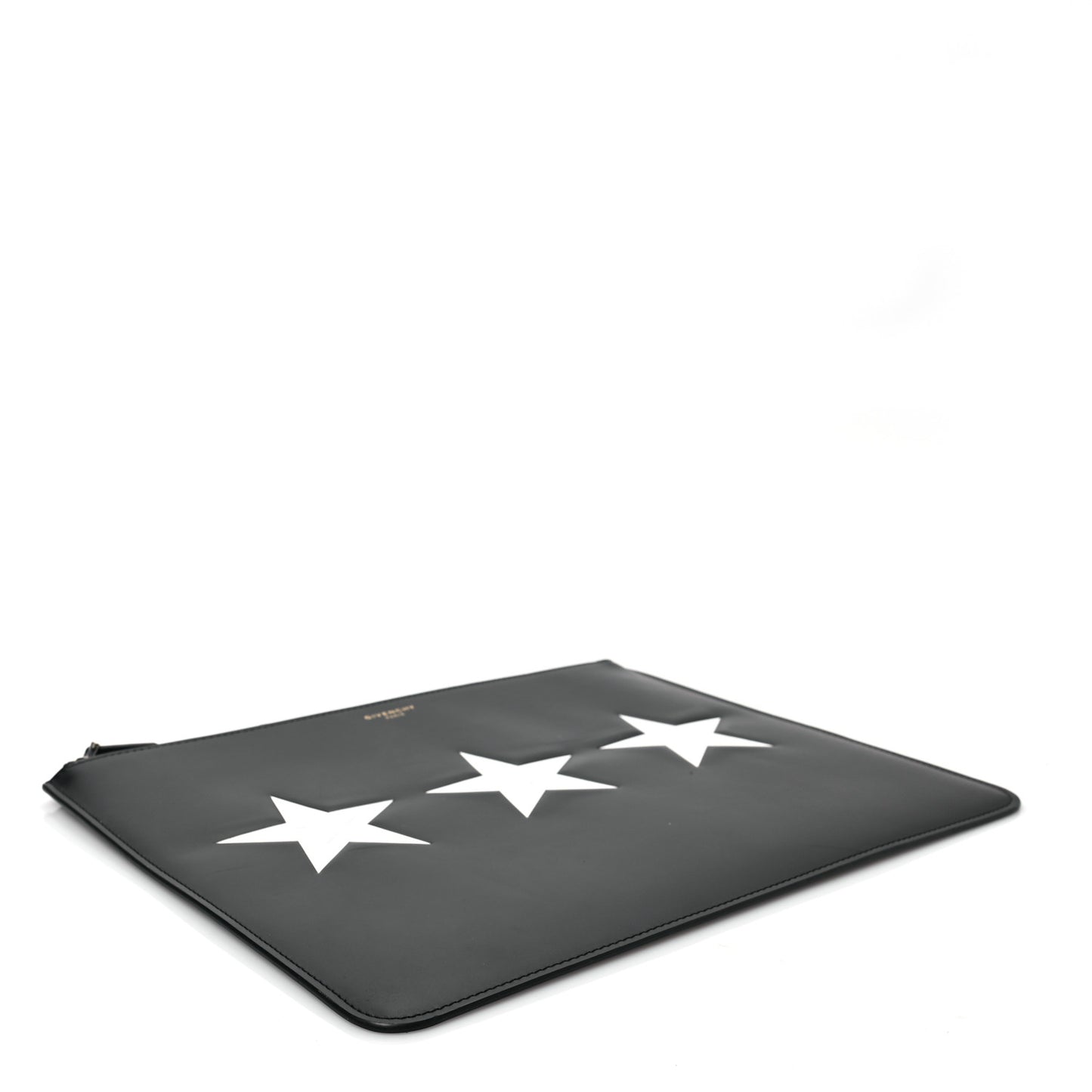 Smooth Calfskin Medium Star Pouch Black