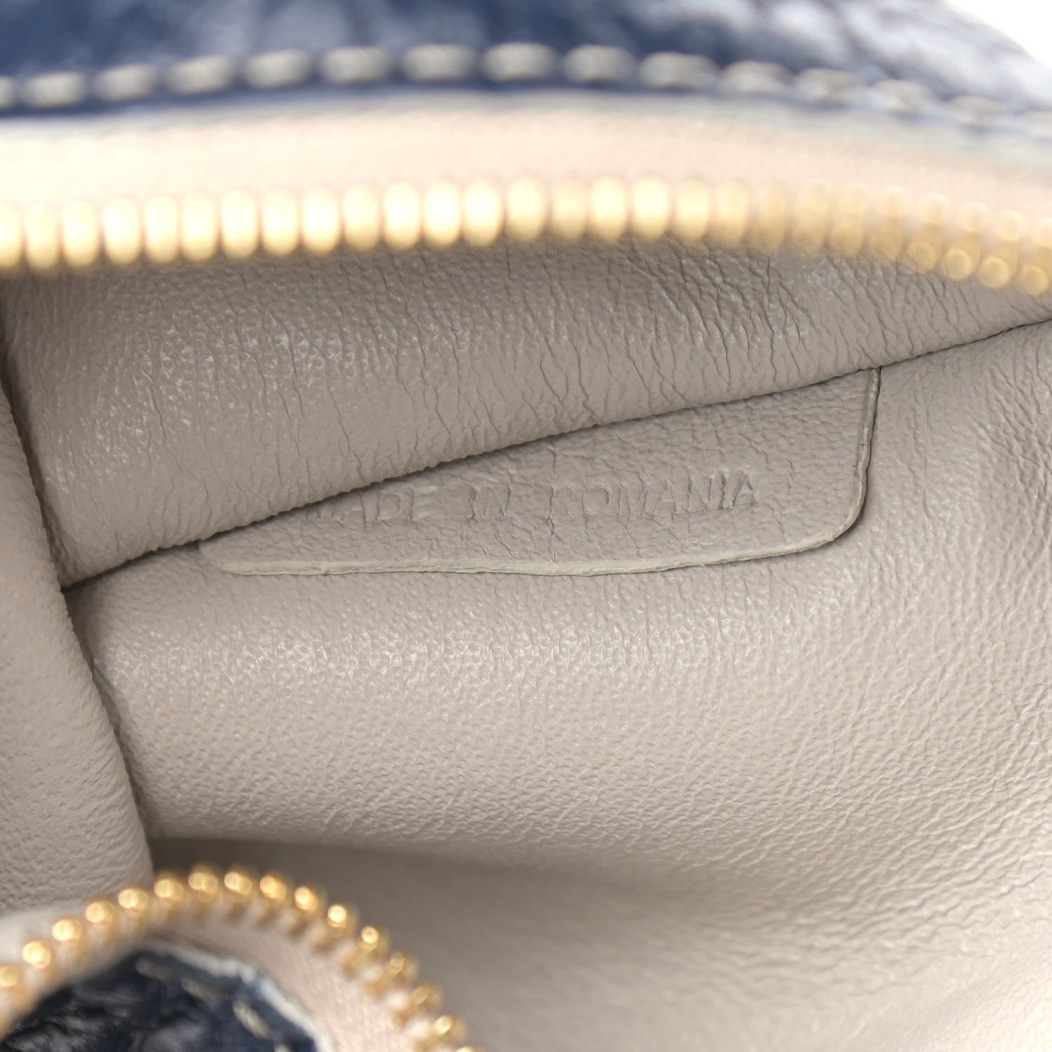 Burberry Signature Grain Calfskin Check Embossed Small Canterbury Tote Blue Carbon 7 of 17