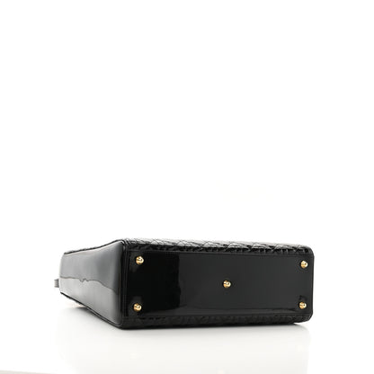 Christian Dior Patent Cannage Large Lady Dior Black 4 of 10