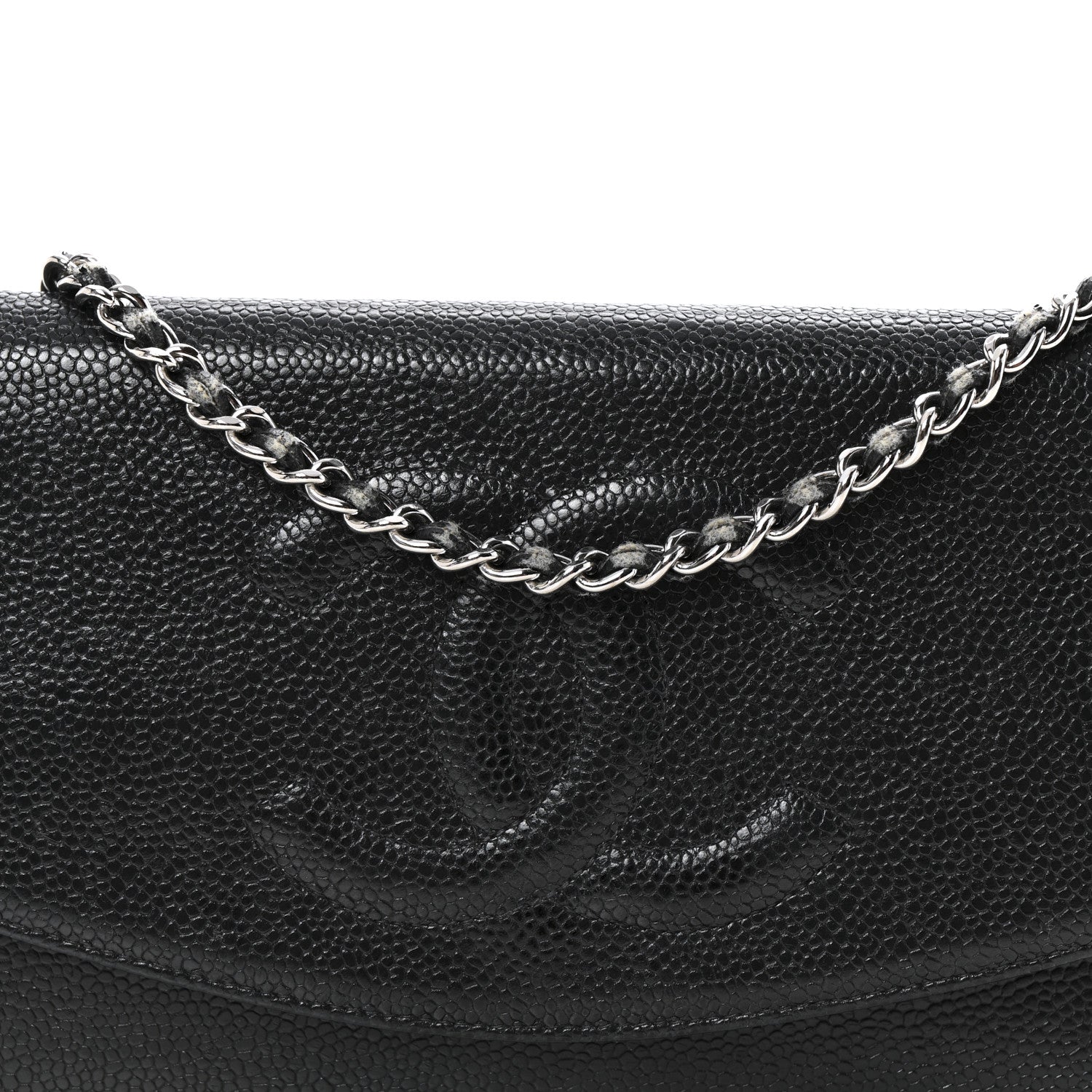 Chanel Caviar Timeless CC Wallet On Chain WOC Black 9 of 12
