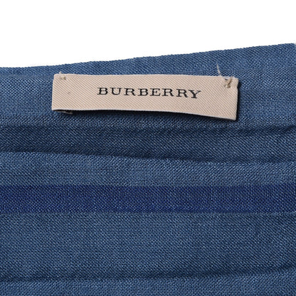 Burberry Wool Silk Gauze Giant Check Scarf Blue 6 of 7