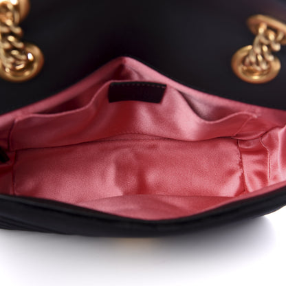 Gucci Velvet Matelasse Mini GG Marmont Shoulder Bag Black 4 of 8
