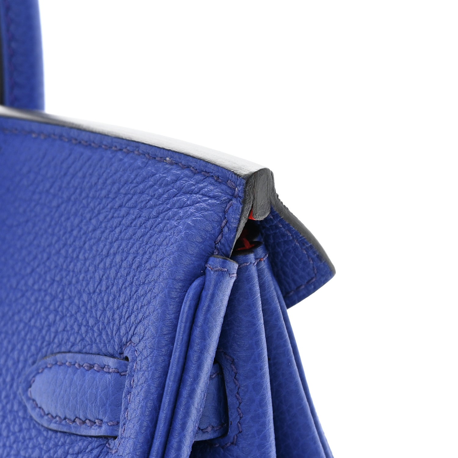 Hermes Togo Verso Birkin 25 Bleu Royal Capucine 16 of 18