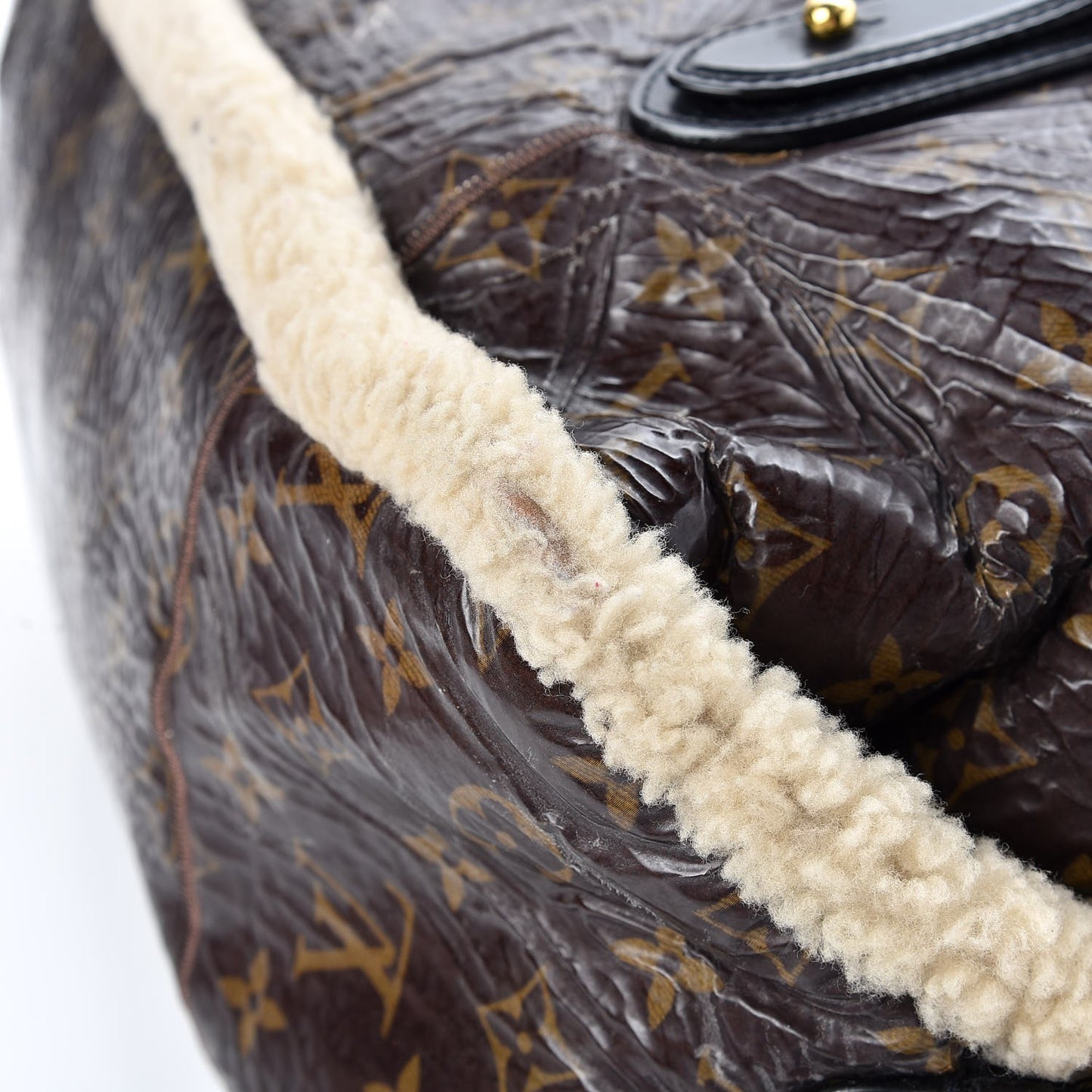 Patent Monogram Shearling Sac Thunder