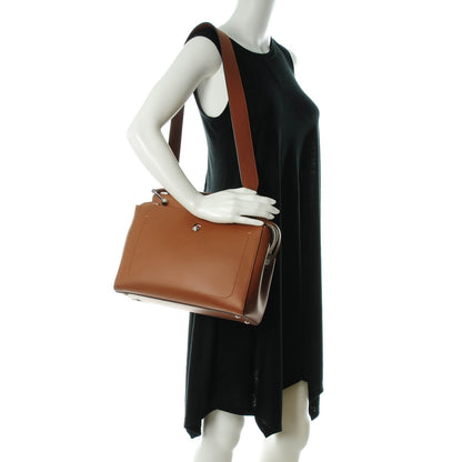 Fendi Vitello Baltico Dolce DotCom Satchel Corteccia Bubblegum 2 of 9