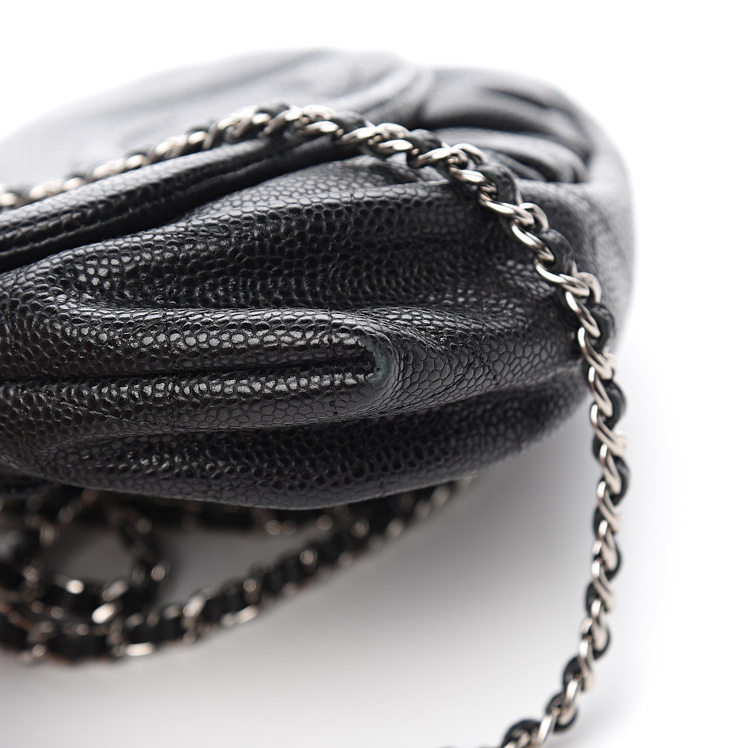 Chanel Caviar Half Moon Wallet On Chain WOC Black 8 of 10