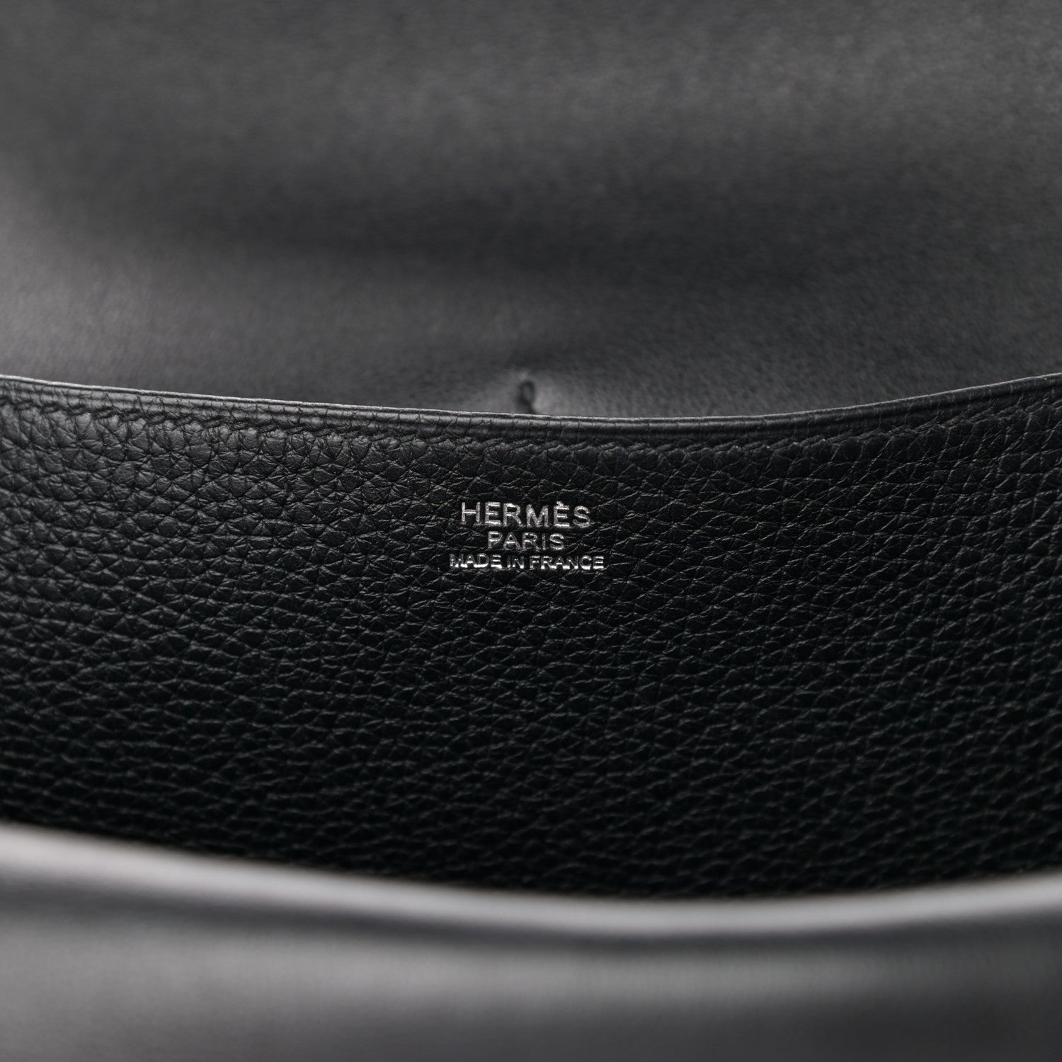 Hermes Taurillon Clemence Halzan 31 GM Black 8 of 13
