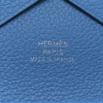 Hermes Evercolor Calvi Duo Card Case Bleu Zanzibar 6 of 7