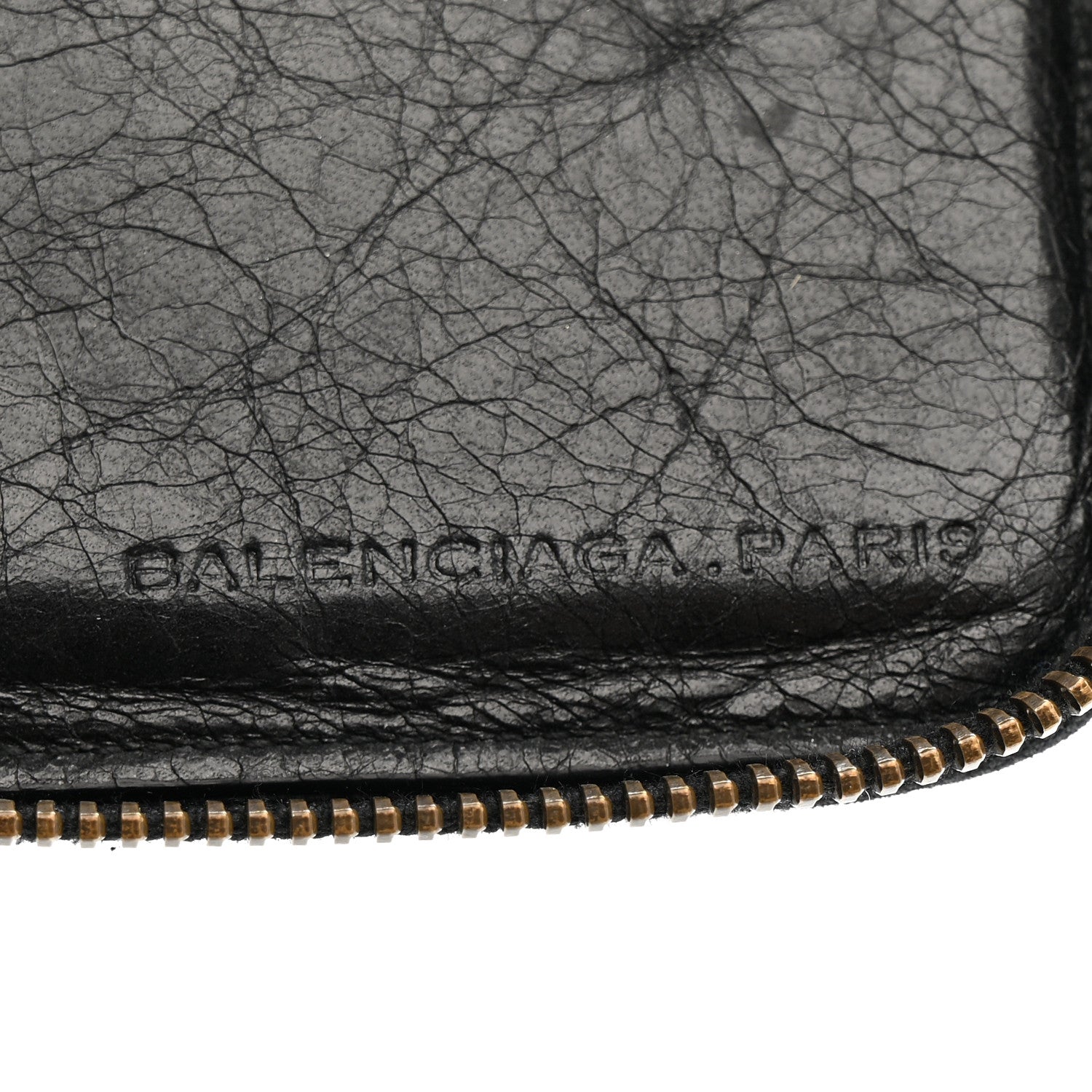 Balenciaga Agneau Classic Gold Hardware Compact Wallet Black 6 of 12