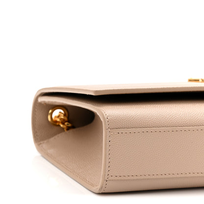 Saint Laurent Grain De Poudre Medium Monogram Kate Satchel Dark Beige 8 of 10