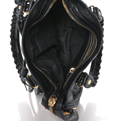 Balenciaga Chevre Gold Metallic Edge Hardware Mini City Black 7 of 13